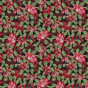 DESERT FLORAL - BLACK RED SMALL