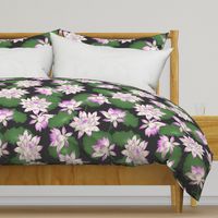 Lotus Floral - Black Large