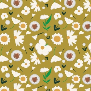 Marigold and Dandelion Musk - Pressed Flowers