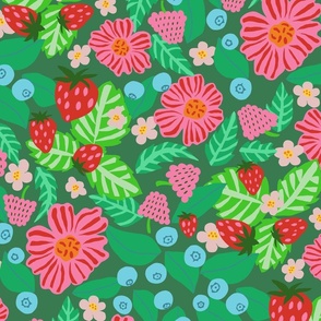 Berry Patch - Large - Green