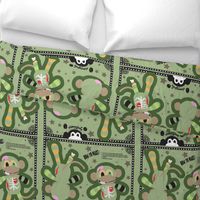 FQ - 10" x 14" Zombie Monkey Cut & Sew Pillow Doll