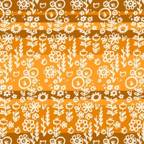 flower bed-orange