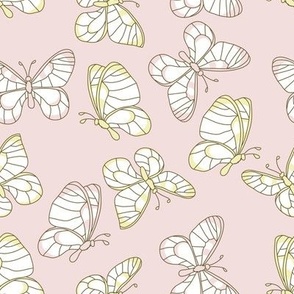 pink yellow butterfly