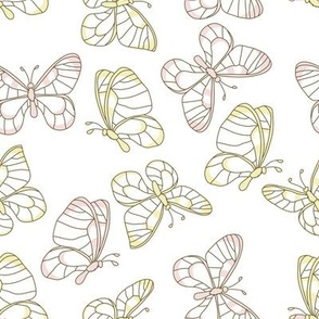 white pink yellow butterfly