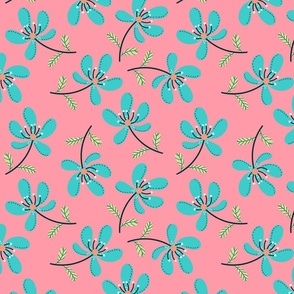 Spring wild flowers pink medium scale