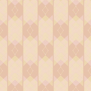Piglet & Butter Geometric Lines, Modern Minimalist Wallpaper, Fabric-medium scale