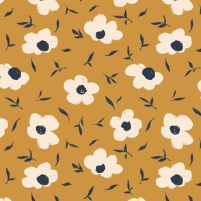 Isla Floral Mustard Large