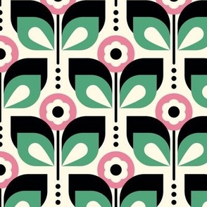 2729 C Medium - Midcentury flowers