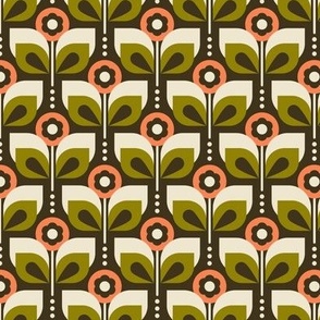 2729 G Small - Midcentury flowers