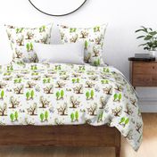 XL Forest Moose and Friends // Kids Camp Fabric - 24" repeat