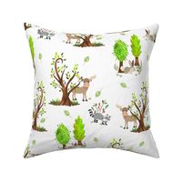 XL Forest Moose and Friends // Kids Camp Fabric - 24" repeat