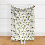 XL Forest Moose and Friends // Kids Camp Fabric - 24" repeat ROTATED