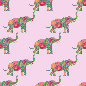 Tropical-elephant-on-pink