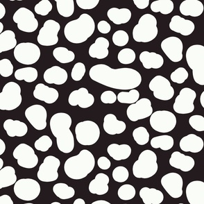 Cow Spots in White on Black
