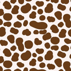 Cow Spots in Brown on White