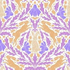 Year of the Rabbit - Purples   Oranges (Medium - 6x6)