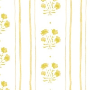 jane watercolor bouquet with polka dots and stripes | gold yellow