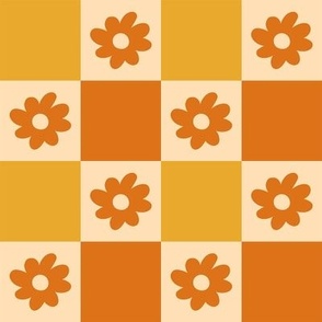 Daisy Checker Pattern (orange/yellow)