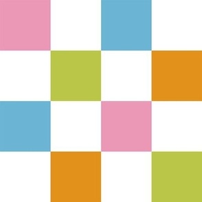 Multi Checkered Pattern (pink/orange/green/blue)