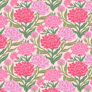 Carnations Pattern in Pink - Small