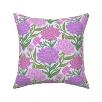 Carnations Pattern in Purple - Small