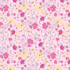 Pink country meadow flower-medium