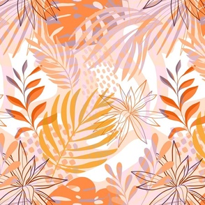 MEDIUM - Lush Tropical Garden 2. Peachy Bohemian