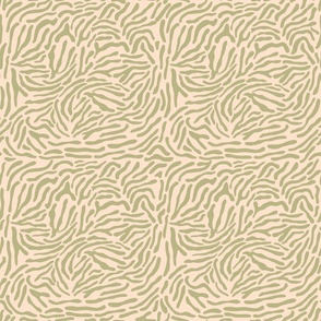 Abstract Zebra Print Sage Light Coral Large