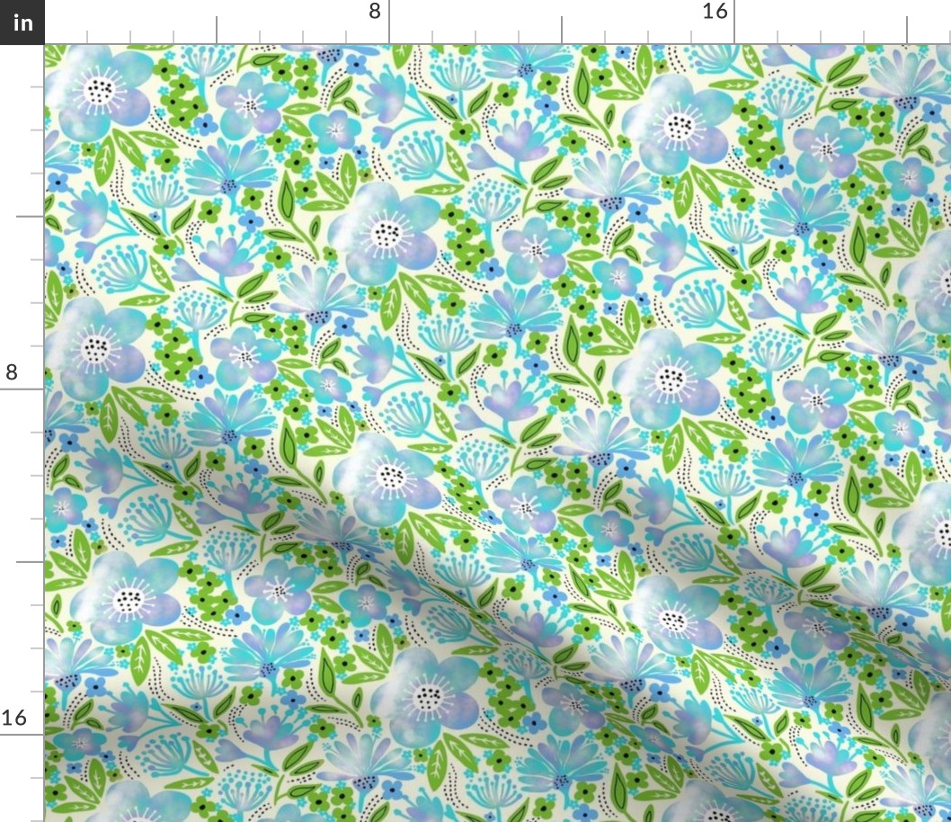 dopamine floral blue small scale