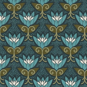 Flower Garden with Seeds - Teal - Large