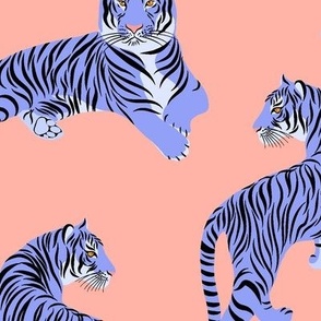 Tigers on a Pink Background