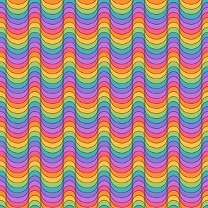 Psychedelic Waves Rainbow - Small Scale