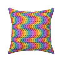 Psychedelic Waves Rainbow Rotated - Medium Scale