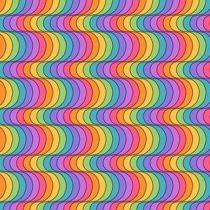 Psychedelic Waves Rainbow Rotated - Medium Scale