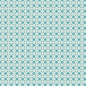 Tracery Circles Teal and Cream - mini scale - mix and match