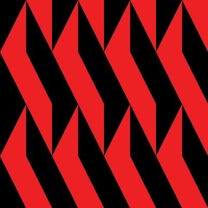 Black and Red Bold Geometric Print