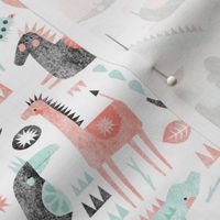 coral mint animal party | small