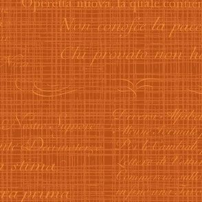Vintage Italian Scripts in Ginger Orange