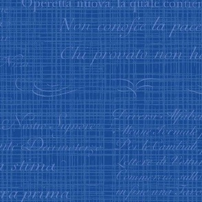 Vintage Italian Scripts in cobalt blue