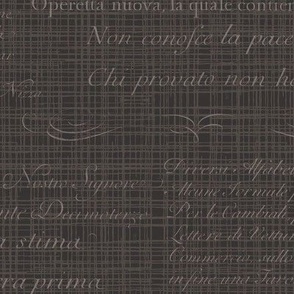 Vintage Italian Scripts in umber brown