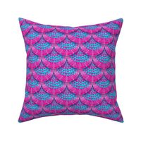 Pattern scaly magenta mermaid. 