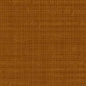 Vintage Italian Scripts in sepia brown