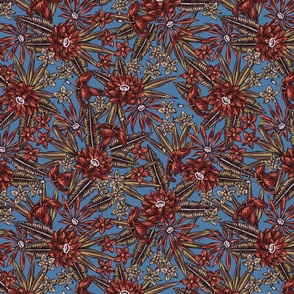 Cleary Hawaiian Floral - Blue Small