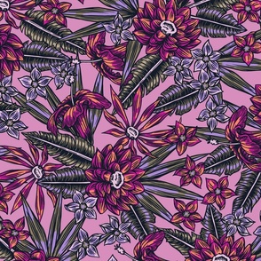 Cleary Hawaiian Floral - Pink Large