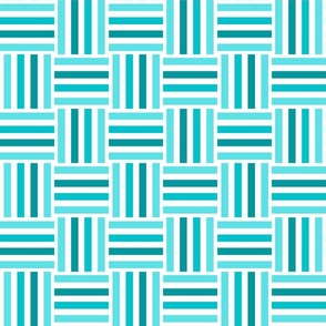 Blue Hues Striped Weave Tile