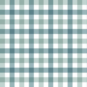 Blue And Green Gingham Plaid