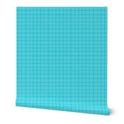 Dashed Plaid Aqua - small scale - mix and match