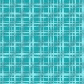 Dashed Plaid Teal - small scale - mix and match