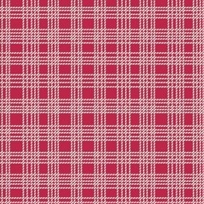 Dashed Plaid Viva Magenta and Cream - mix and match - small scale