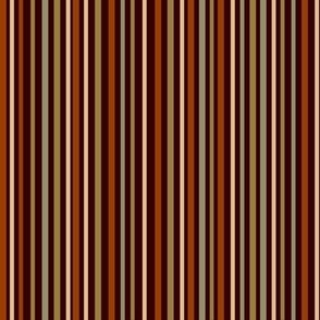 Vertical stripes - Retro - Burnt Sugar browns and reds